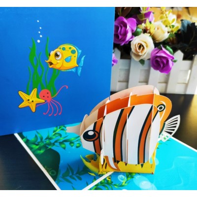 Greeting Card - FISH - POP UP 3D